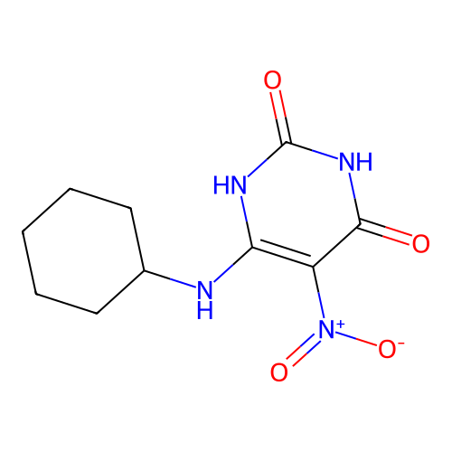 6-(cyclohexylamino)-5-nitro-2,4(1H,3H)-pyrimidinedione structure