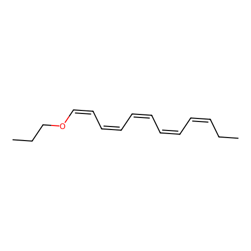 (1Z,3Z,5Z,7Z,9Z)-1-propoxydodeca-1,3,5,7,9-pentaene structure
