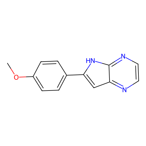 6-(4-methoxyphenyl)-5H-pyrrolo[2,3-b]pyrazine structure