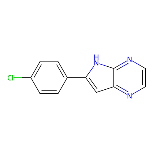6-(4-chlorophenyl)-5H-pyrrolo[2,3-b]pyrazine structure