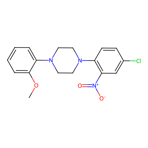 1-(4-Chloro-2-nitrophenyl)-4-(2-methoxyphenyl)piperazine structure
