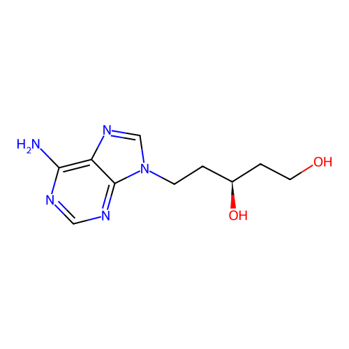 (3S)-5-(6-Aminopurin-9-yl)pentane-1,3-diol structure