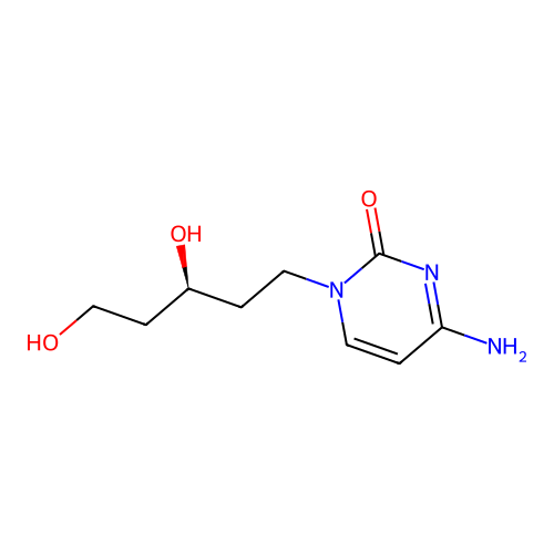 4-amino-1-[(3S)-3,5-dihydroxypentyl]pyrimidin-2-one structure