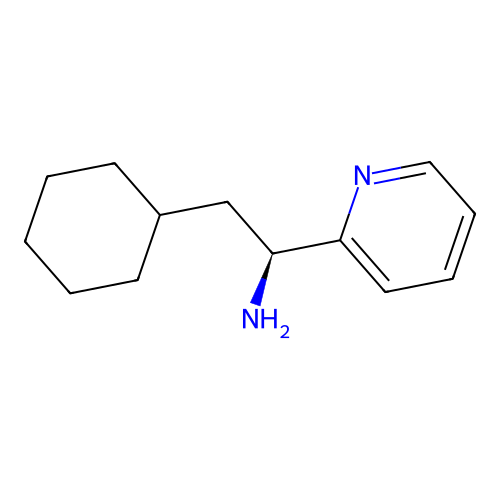 1-(+)-(S)-(2-pyridyl)-2-cyclohexylethylamine structure