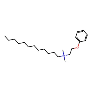 N,N-二甲基-N-(2-苯氧乙基)-1-十二烷基铵 structure