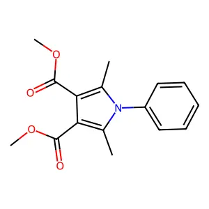 1H-Pyrrole-3,4-dicarboxylic acid, 2,5-dimethyl-1-phenyl-, dimethyl ester structure