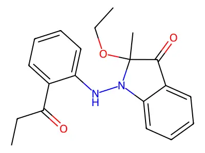 2-Ethoxy-2-methyl-1-(2-propanoylanilino)indol-3-one structure