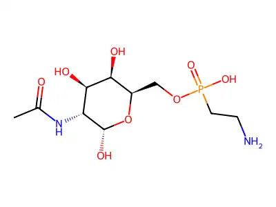 N-Acetylgalactosamine 6-O-2-aminoethylphosphonate structure