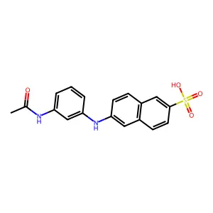 2-(4'-乙酰氨基苯氨基)萘-6-磺酸 structure