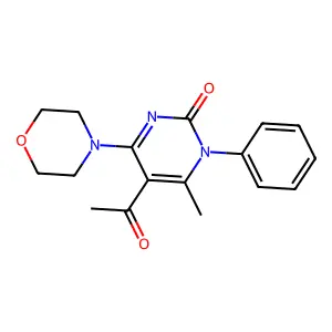 5-Acetyl-6-methyl-4-morpholin-4-yl-1-phenylpyrimidin-2-one structure