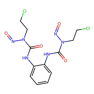 3,3'-Benzene-1,2-diylbis[1-(2-chloroethyl)-1-nitrosourea] structure