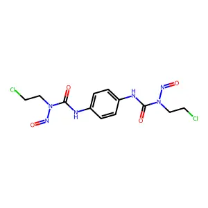 Urea, 1,1'-p-phenylenebis(3-(2-chloroethyl)-3-nitroso- structure