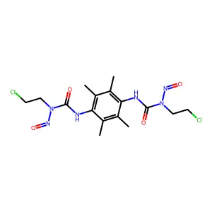 Urea, 1,1'-(2,3,5,6-tetramethyl-p-phenylene)bis(3-(2-chloroethyl)-3-nitroso- structure