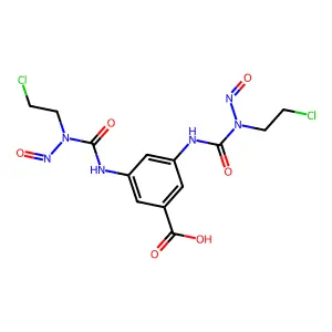 Benzoic acid, 3,5-bis(3-(2-chloroethyl)-3-nitrosoureido)- structure