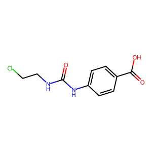 4-{[(2-Chloroethyl)carbamoyl]amino}benzoic acid structure