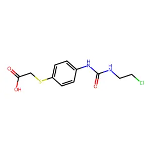 Diamidinophenylbenzofurane dicaprylate structure