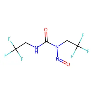 1-Nitroso-1,3-bis(2,2,2-trifluoroethyl)urea structure