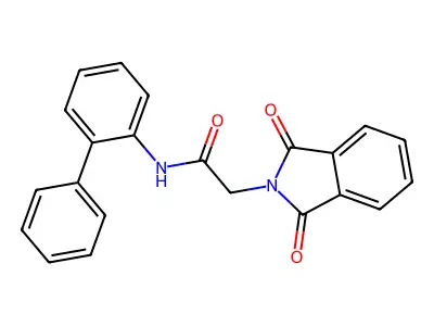 2-(1,3-dioxoisoindol-2-yl)-N-(2-phenylphenyl)acetamide structure