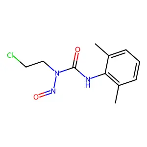 Urea, 1-(2-chloroethyl)-1-nitroso-3-(2,6-xylyl)- structure