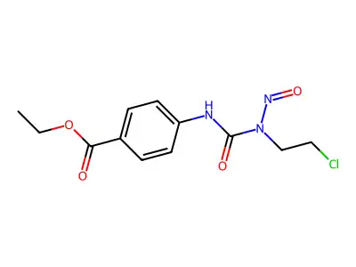 Ethyl 4-{[(2-chloroethyl)(nitroso)carbamoyl]amino}benzoate structure