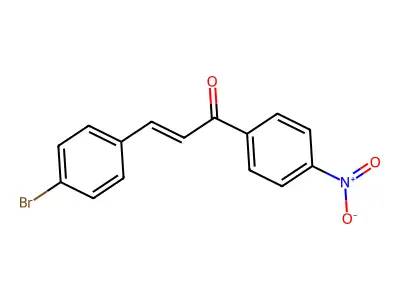 (E)-3-(4-bromophenyl)-1-(4-nitrophenyl)prop-2-en-1-one structure