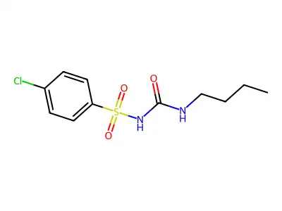Benzenesulfonamide, N-[(butylamino)carbonyl]-4-chloro- structure