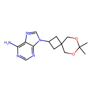 9H-purin-6-amine, 9-(7,7-dimethyl-6,8-dioxaspiro[3.5]non-2-yl)- structure