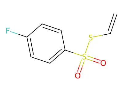 Benzenesulfonothioic acid, 4-fluoro-, S-ethenyl ester structure