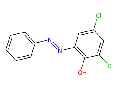 Phenol, 2,4-dichloro-6-(phenylazo)- structure