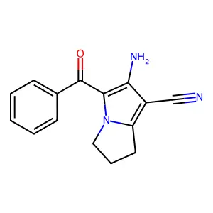 6-amino-5-benzoyl-2,3-dihydro-1H-pyrrolizine-7-carbonitrile structure