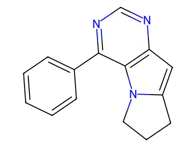 6H-Pyrimido(4,5-b)pyrrolizine, 7,8-dihydro-4-phenyl- structure
