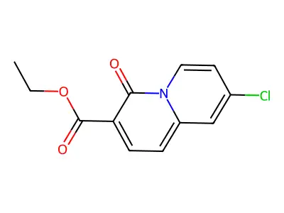 Ethyl 8-chloro-4-oxo-4H-quinolizine-3-carboxylate structure