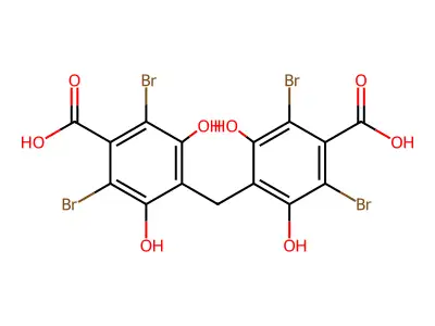 Benzoic acid, 4,4'-methylenebis[2,6-dibromo-3,5-dihydroxy- structure