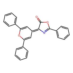 4-(2,6-Diphenylpyran-4-ylidene)-2-phenyl-1,3-oxazol-5-one structure