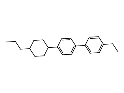 1,1'-Biphenyl, 4-ethyl-4'-(4-propylcyclohexyl)-, trans- structure