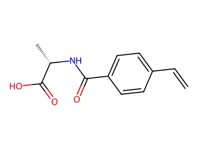 N-(4-Vinylbenzoyl)alanine structure