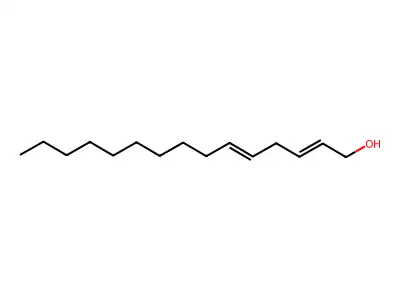 Z,Z-2,5-Pentadecadien-1-ol structure