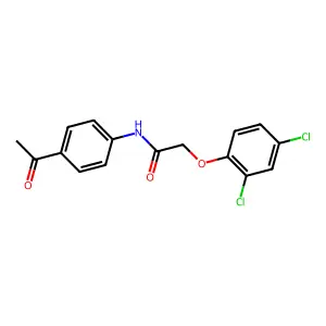 N-(4-acetylphenyl)-2-(2,4-dichlorophenoxy)acetamide structure