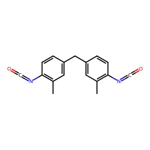 3,3'-Dimethyldiphenyl methane-4,4'-diisocyanate structure