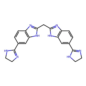 2,2'-Methylenebis(5-(4,5-dihydro-1H-imidazol-2-yl)-1H-benzimidazole) structure
