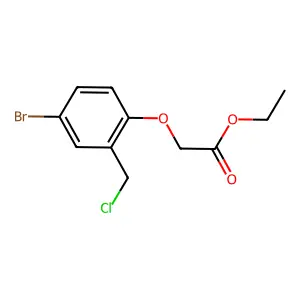 Ethyl [4-bromo-2-(chloromethyl)phenoxy]acetate structure