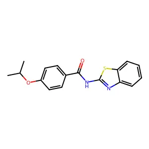 N-(1,3-benzothiazol-2-yl)-4-isopropoxybenzamide structure
