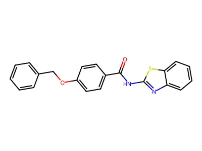 N-(1,3-benzothiazol-2-yl)-4-phenylmethoxybenzamide structure