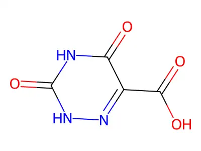 3,5-Dioxo-2,3,4,5-tetrahydro-1,2,4-triazine-6-carboxylic acid structure