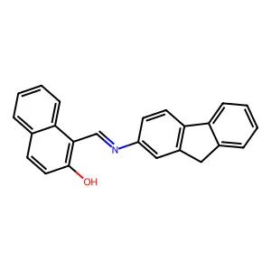 1-[(E)-(9H-fluoren-2-ylimino)methyl]naphthalen-2-ol structure