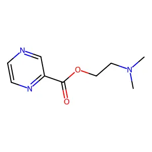 Pyrazinecarboxylic acid, 2-(dimethylamino)ethyl ester structure