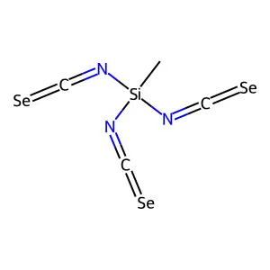 Tri(isoselenocyanato)methyl silane structure