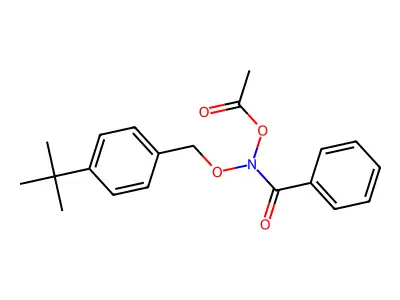 N-(Acetyloxy)-N-((4-(1,1-dimethylethyl)phenyl)methoxy)benzamide structure
