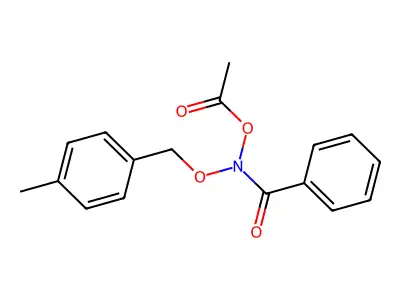 N-(Acetyloxy)-N-((4-methylphenyl)methoxy)benzamide structure