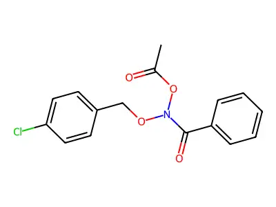 N-(Acetyloxy)-N-((4-chlorophenyl)methoxy)benzamide structure